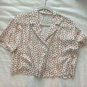 Cropped button up blouse